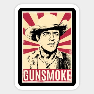 Retro Vintage Gunsmoke // Matt Dillon Sticker